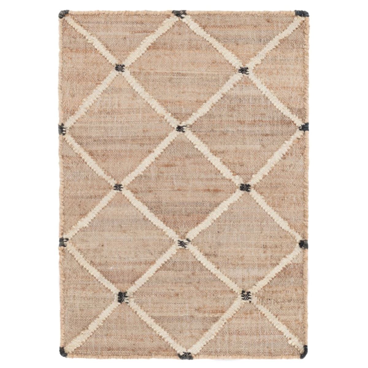 Kali Woven Jute Rug. Top view.