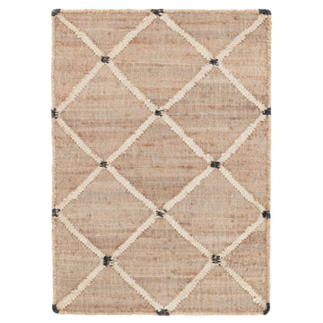 Kali Woven Jute Rug. Top view.