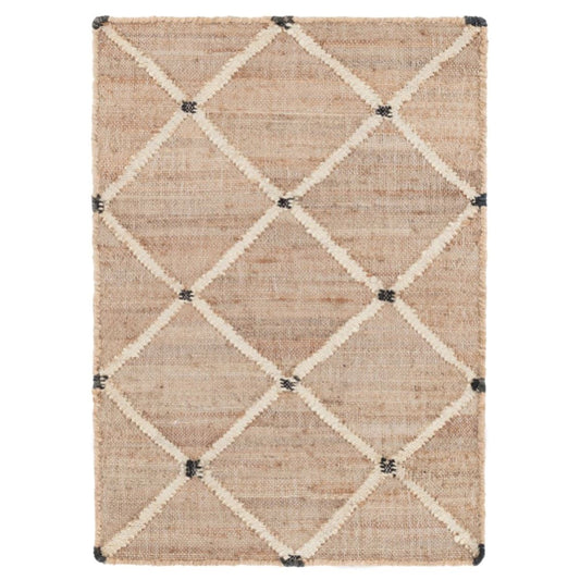 Kali Woven Jute Rug. Top view.