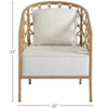 Kinsley Accent Chair with dimensions. Dimension view.