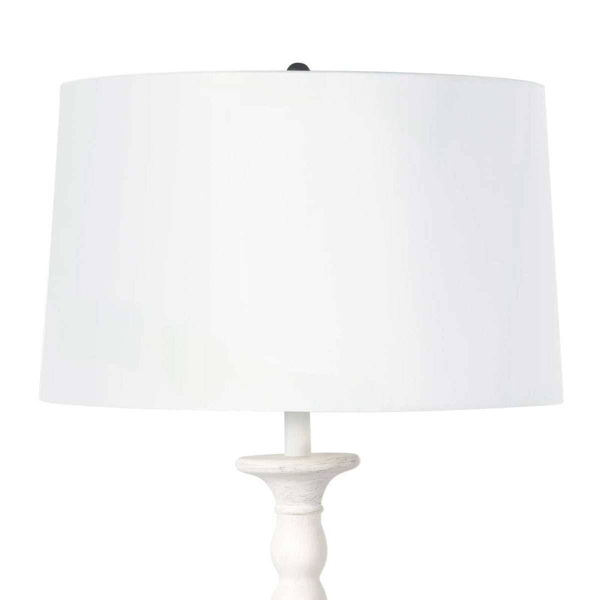 Perennial Floor Lamp White shade. Detail view.