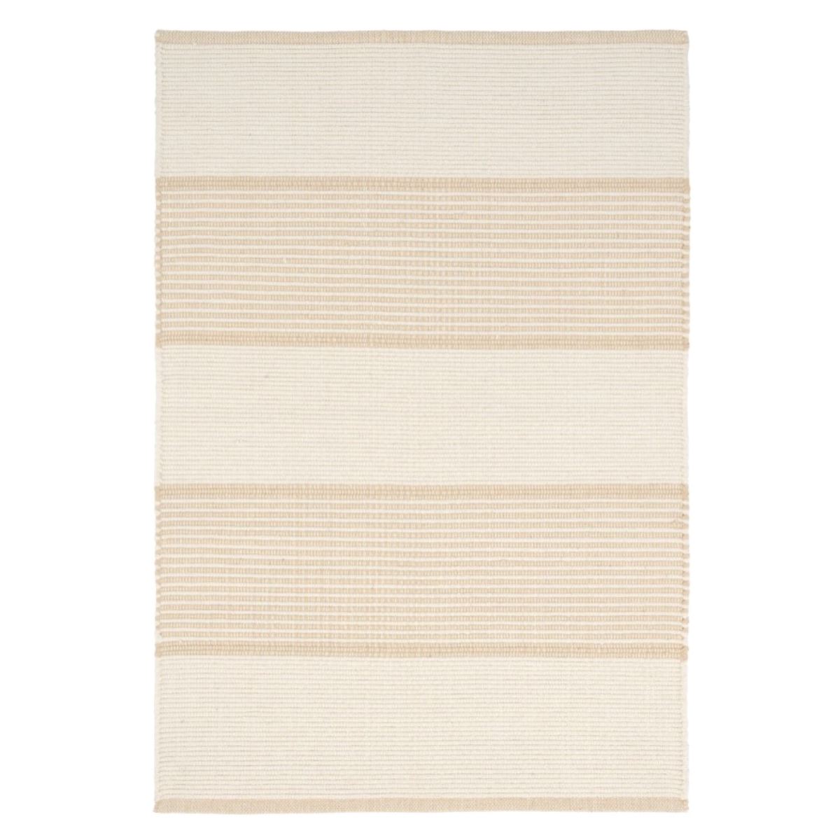 La Mirada Wheat Woven Cotton Rug. Top view. 