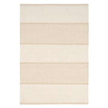 La Mirada Wheat Woven Cotton Rug. Top view. 