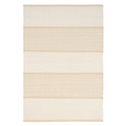 La Mirada Wheat Woven Cotton Rug. Top view. 