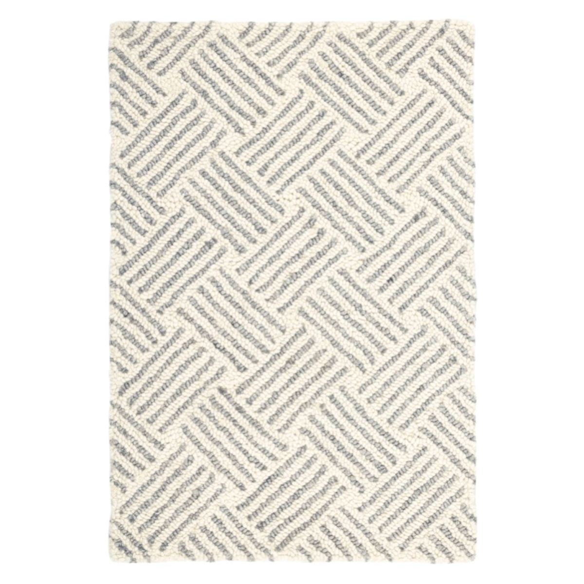 Layers Hooked Wool Rug. Top view. 