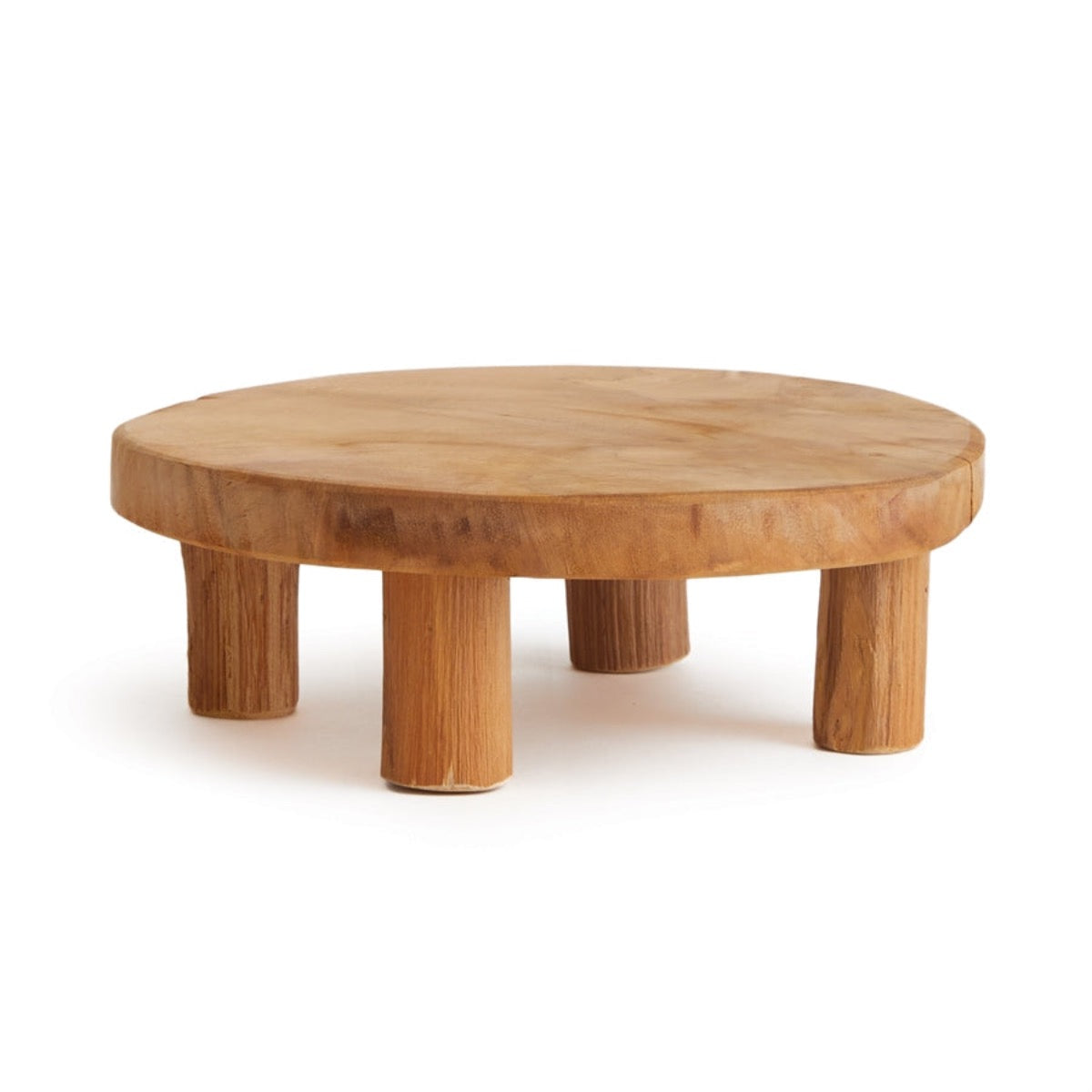 Leta Teak Stand Medium. Front view.