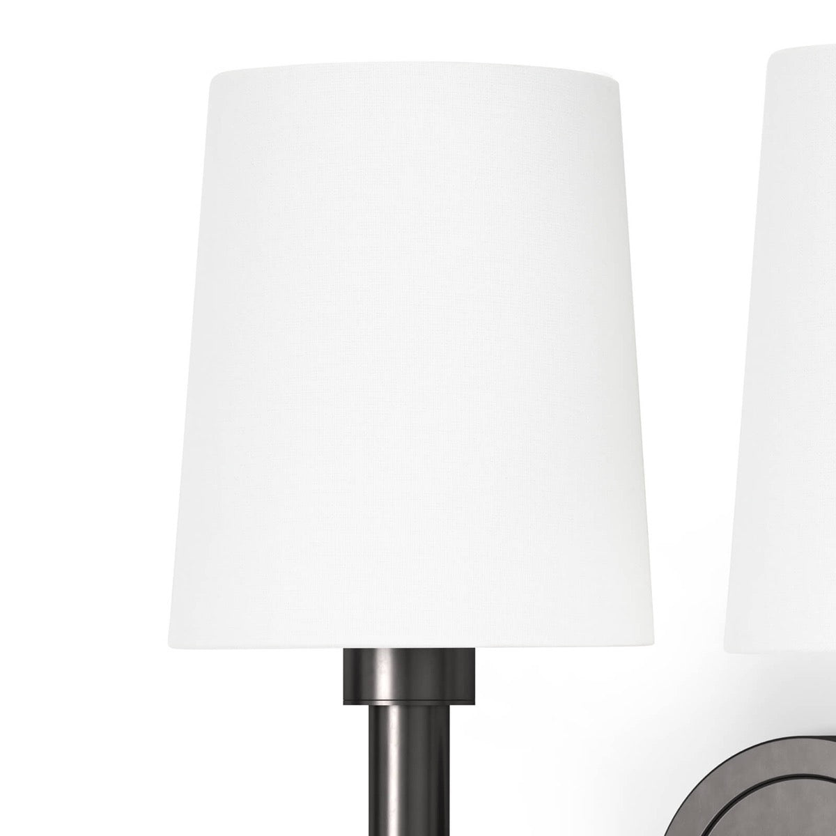 Legend Double Sconce Oil Rubbed Bronze left shade. Detail view.