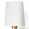 Legend Single Sconce Natural Brass shade. Detail view.