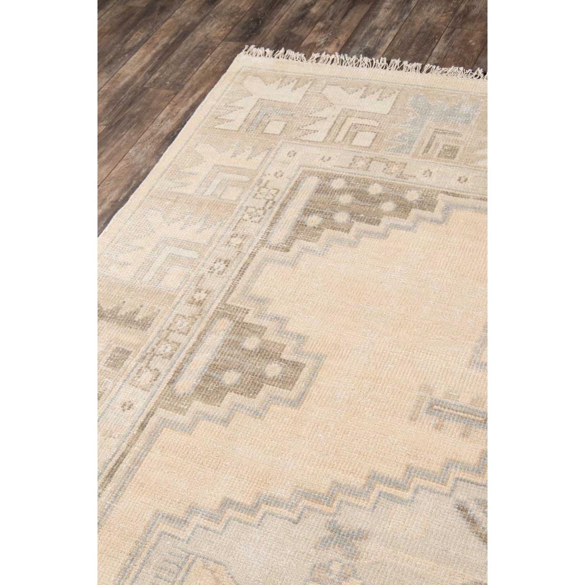 Lily Hand-Knotted Rug - Neutral. Top view. 