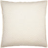 Alabaster coloured euro pillow sham. Styled view.