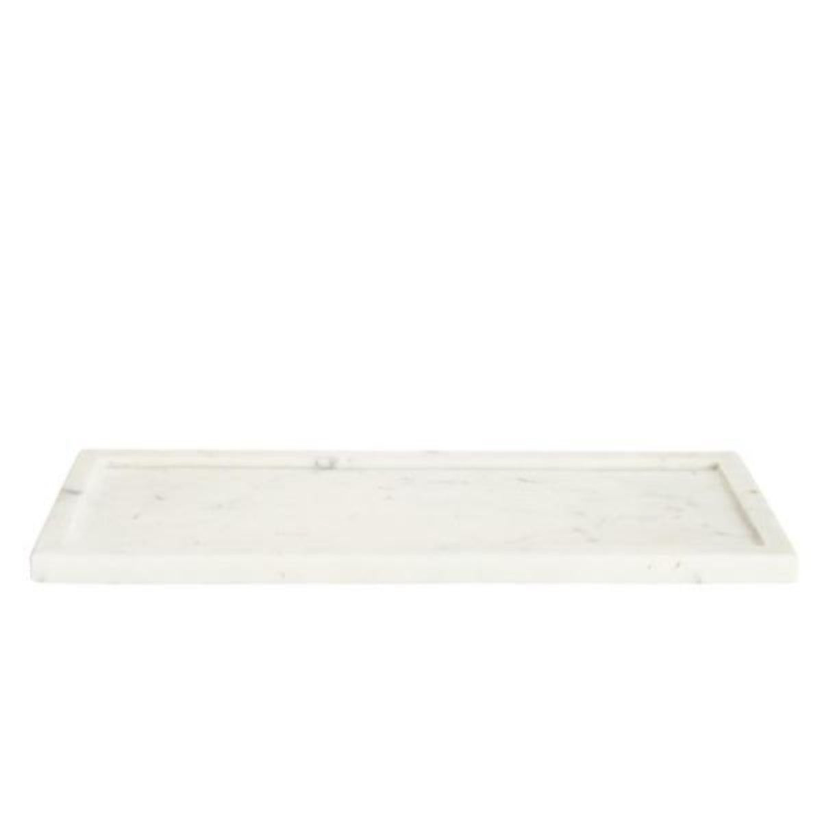 Long Marble Tray. Front view. 
