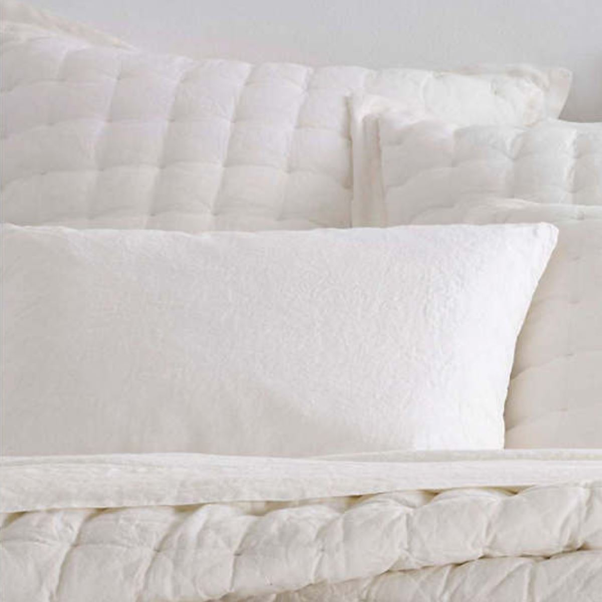 Lush linen ivory pillow sham