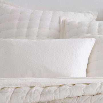 Lush linen ivory pillow sham