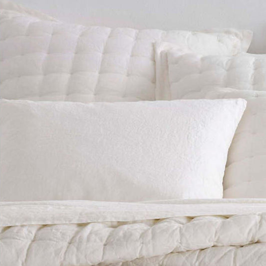 Lush linen ivory pillow sham