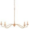 Lyra Rattan Chandelier. Front view. 