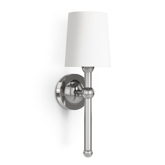 Madeleine Sconce Polished Nickel. Right angle view.
