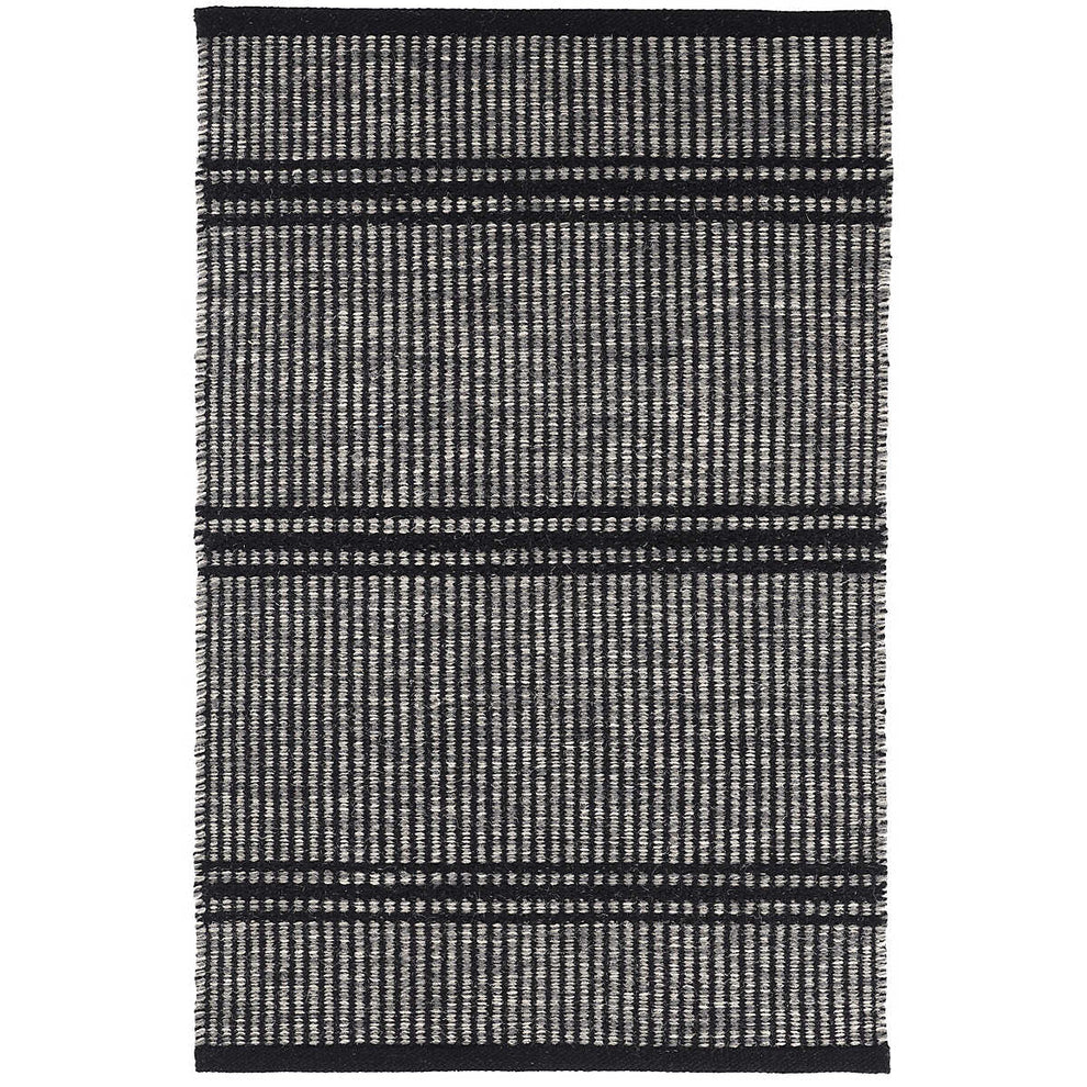 Malta Black Woven Wool Rug – Rainsford Company