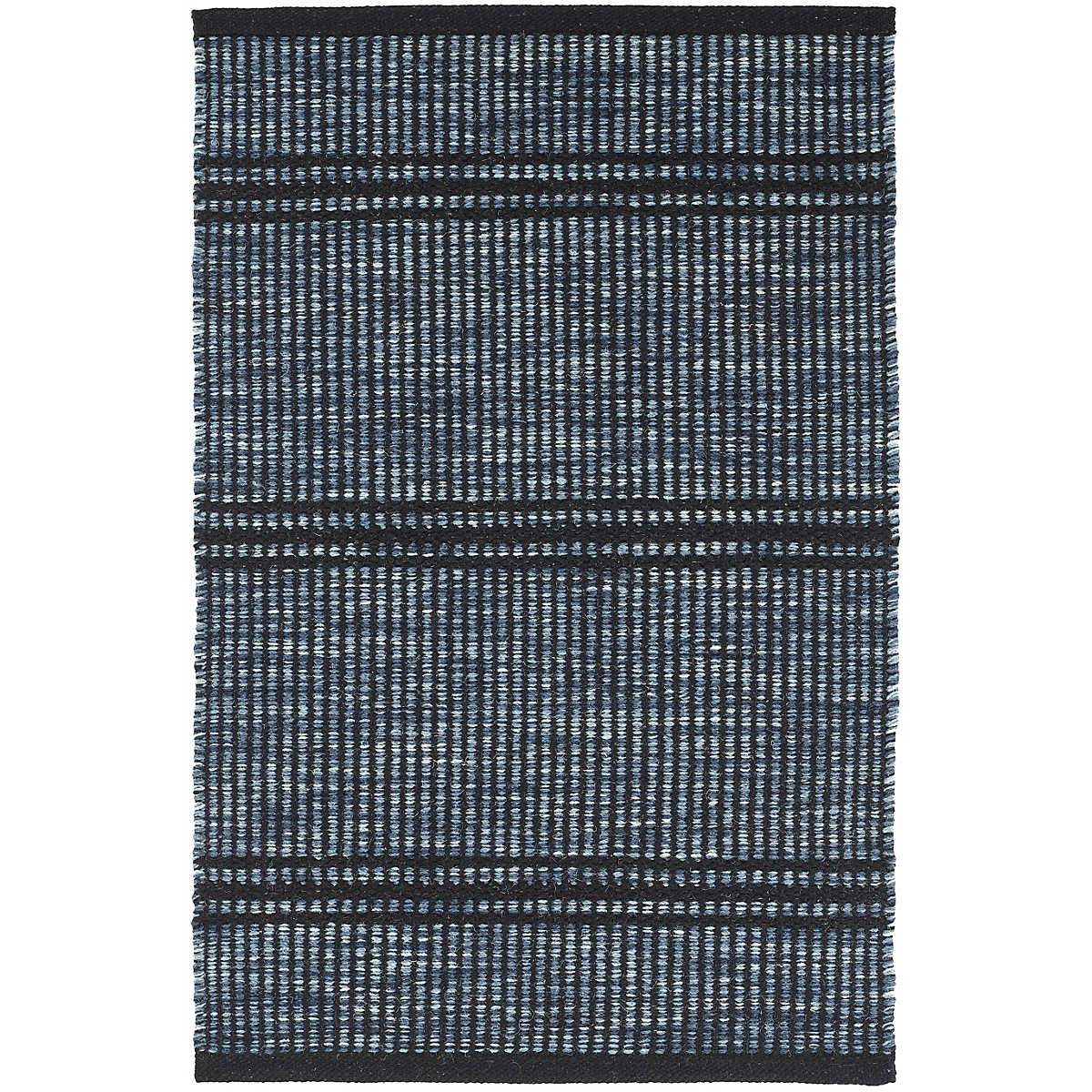 Malta Navy Woven Wool Rug RUGS 