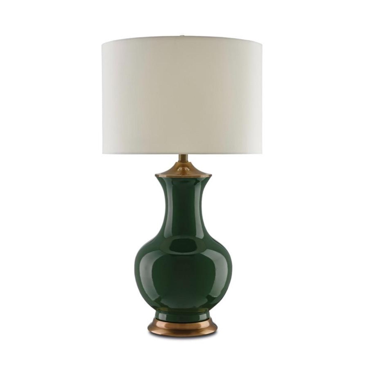 Marie Green Table Lamp. Front view.