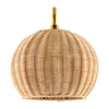 Marnie Rattan Wall Sconce OFF. Front view.