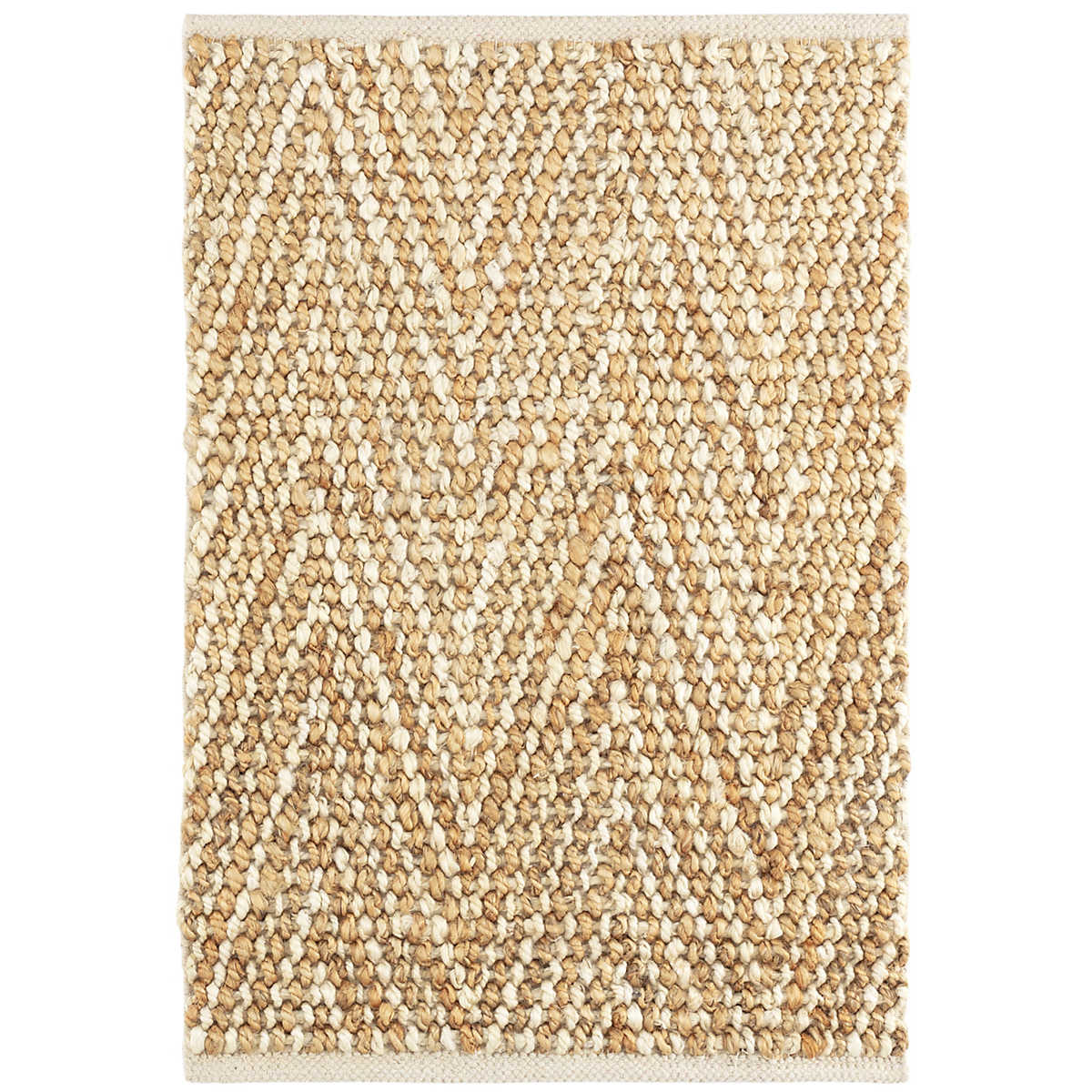 Meghan Ivory/Natural Woven Jute Rug RUGS 