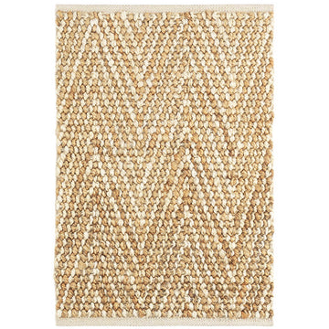 Meghan Ivory/Natural Woven Jute Rug RUGS 