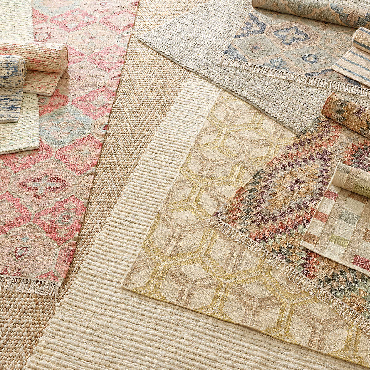 Meghan Ivory/Natural Woven Jute Rug RUGS 