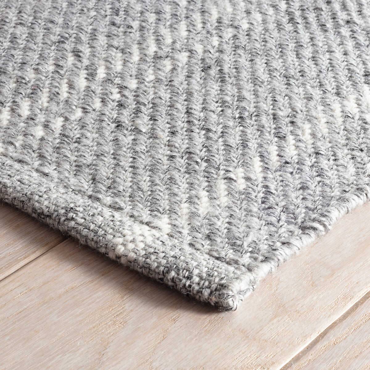 Melange Stripe Grey/Ivory Indoor/Outdoor Rug Rainsford Company