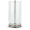 Magelian Glass Table Lamp Polished Nickel base. Detail view. 