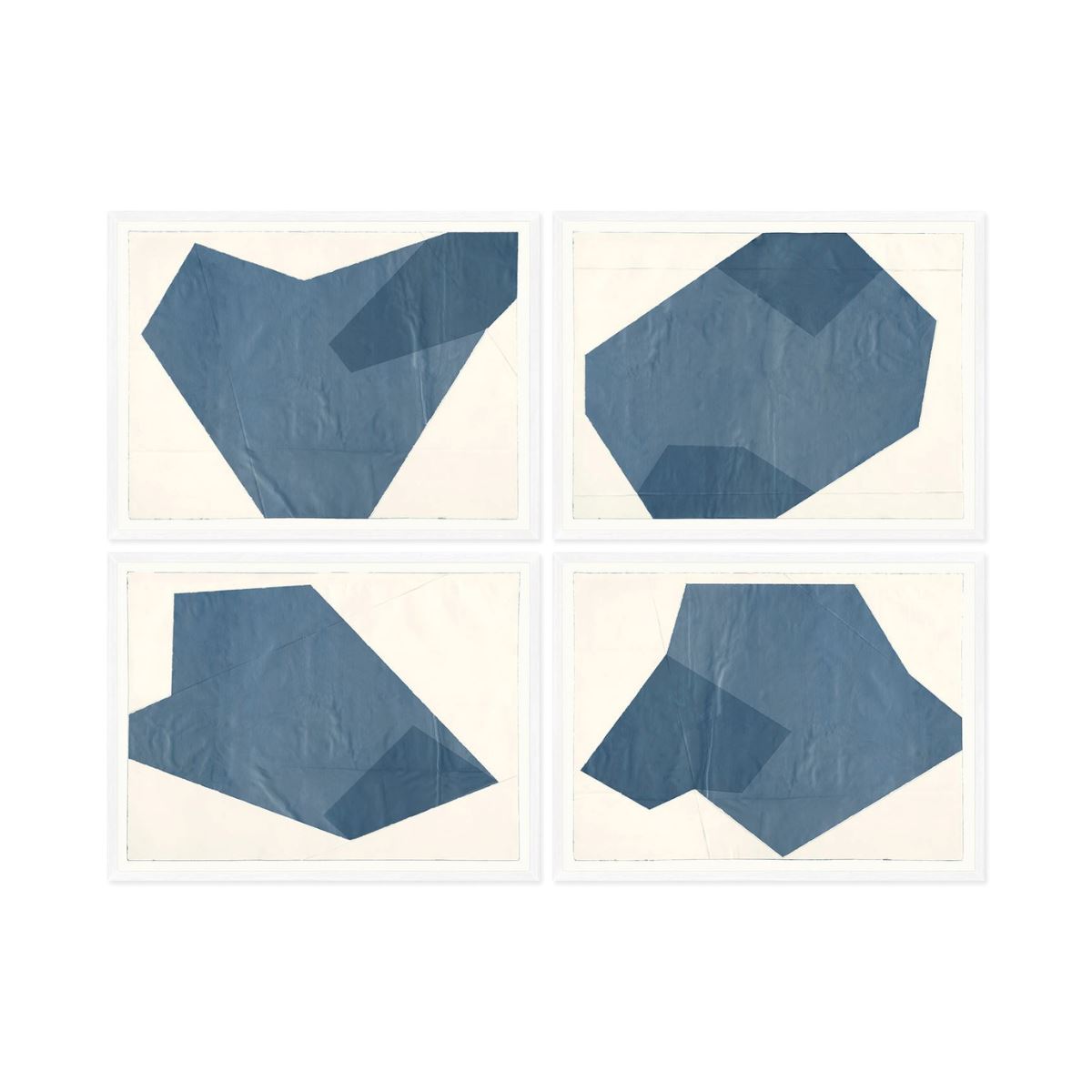 Mid Colour - Faded Denim collage styled with like artwork. Styled view.