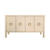 Milo Buffet Cabinet Natural Grasscloth. Front view.