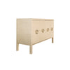 Milo Buffet Cabinet Natural Grasscloth. Right angle view.