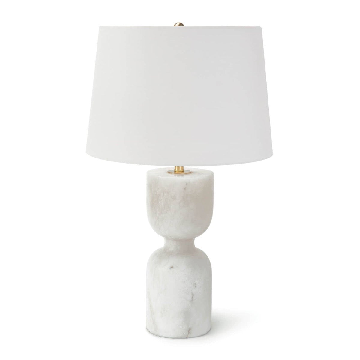 Noel Alabaster Table Lamp. Front view.