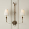 Off-White Fine Grasscloth Drum Chandelier Shade - Set of 2 Shades 
