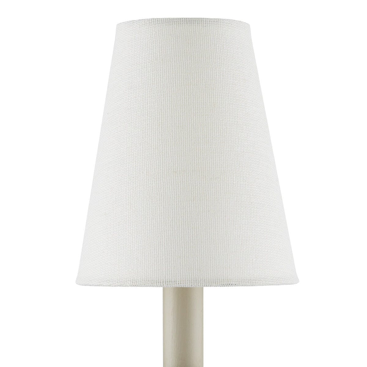 Off-White Fine Grasscloth Tapered Chandelier Shade - Set of 2 Shades 