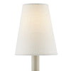 Off-White Fine Grasscloth Tapered Chandelier Shade - Set of 2 Shades 