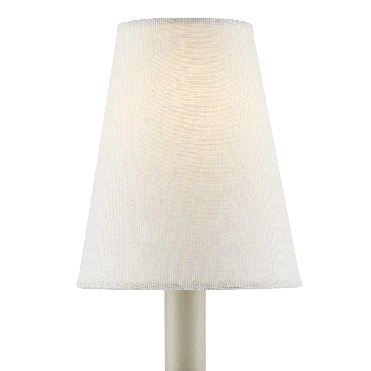Off-White Fine Grasscloth Tapered Chandelier Shade - Set of 2 Shades 
