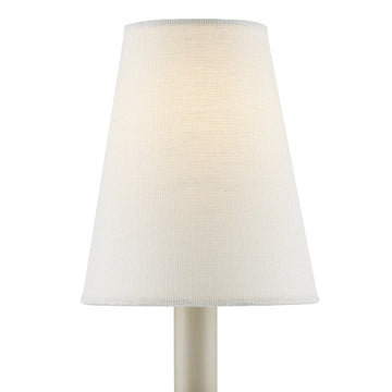 Off-White Fine Grasscloth Tapered Chandelier Shade - Set of 2 Shades 