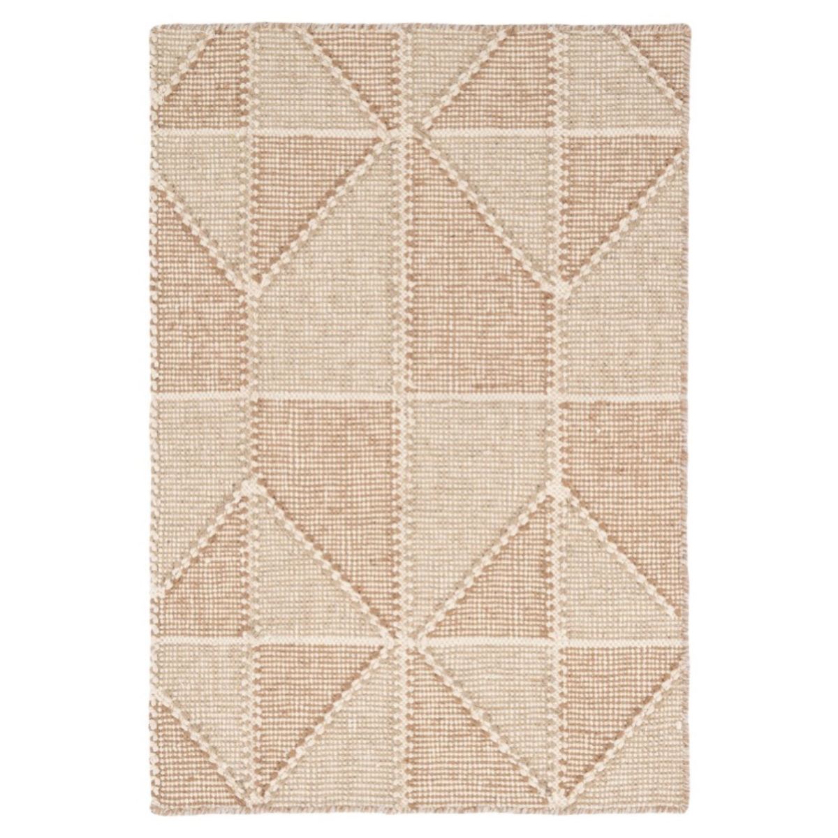  Ojai Wheat Loom Knotted Cotton Rug. Top view.