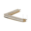 Off-white frame. 0.5" wide and 0.875 thick. Close-up detail view.