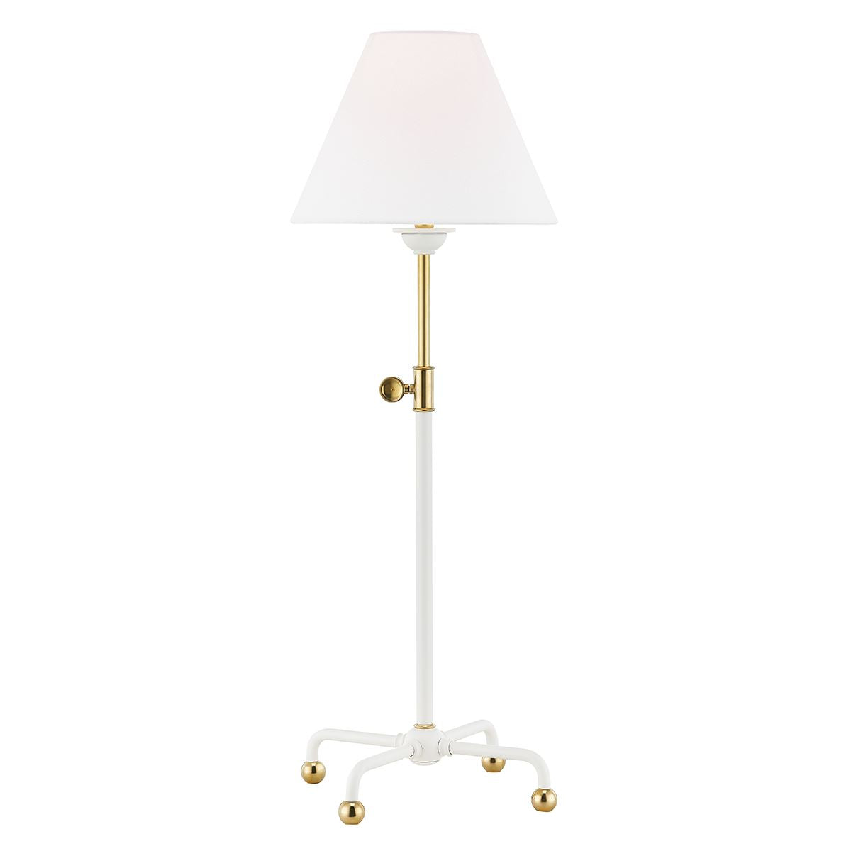 Oxford Table Lamp White. Front view.