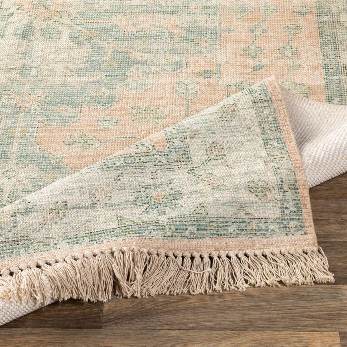 Palmer Rug corner detail. Detail view. 