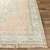 Palmer Rug on light wood floor. Styled view. 