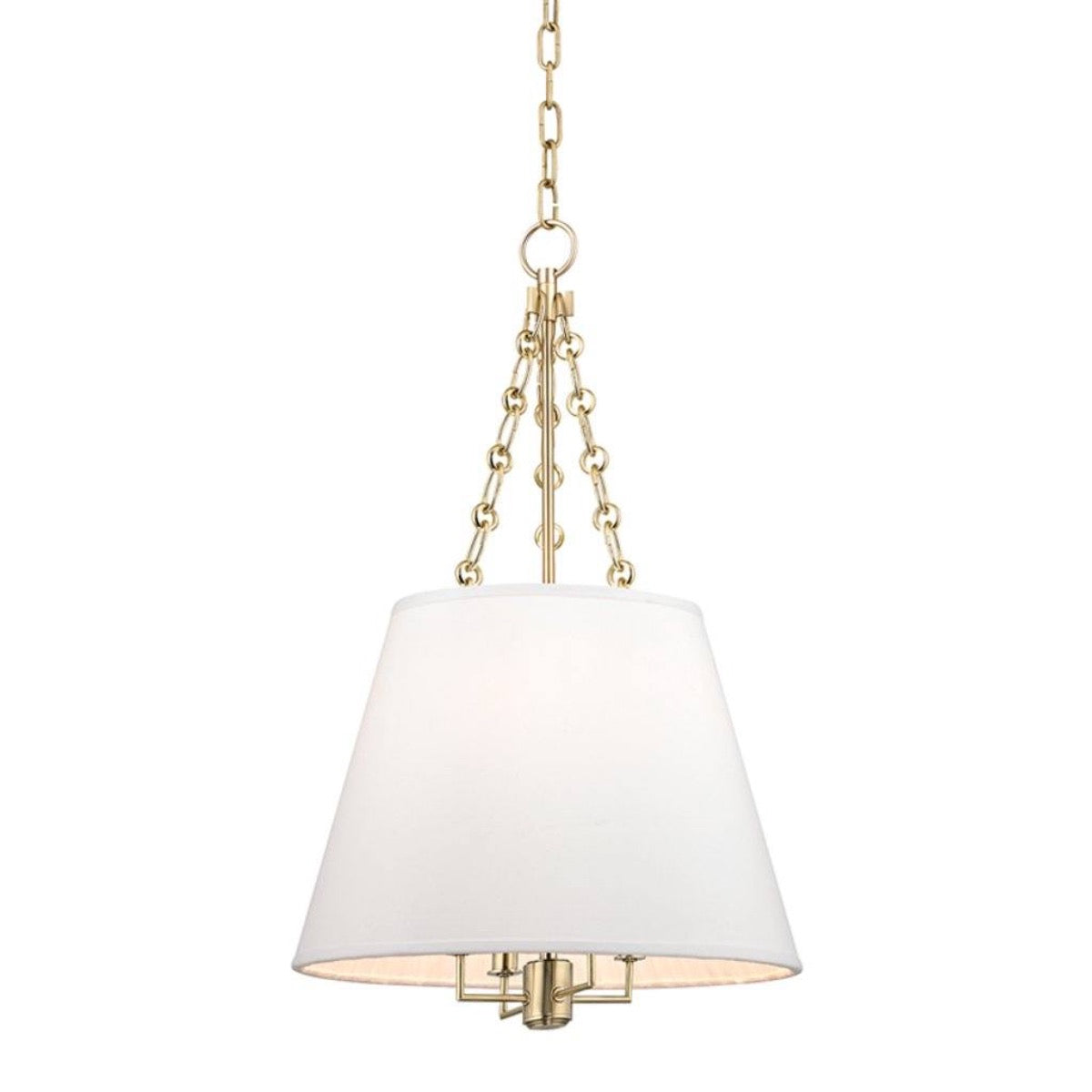 Paloma Pendant Aged Brass. Front view.