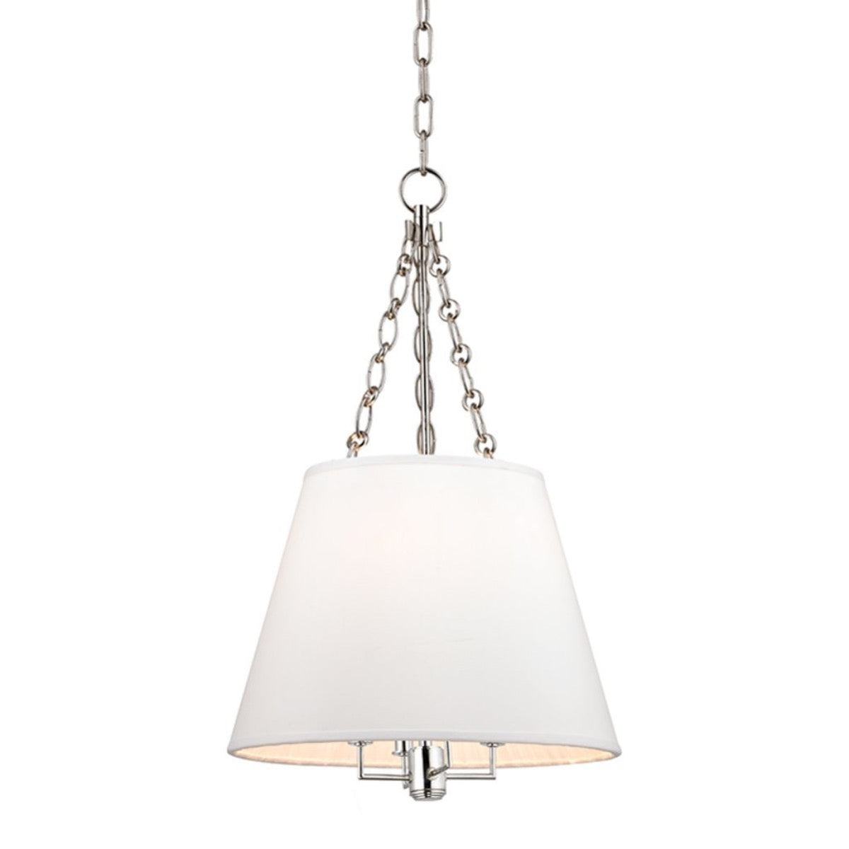 Paloma Pendant Polished Nickel. Front view.