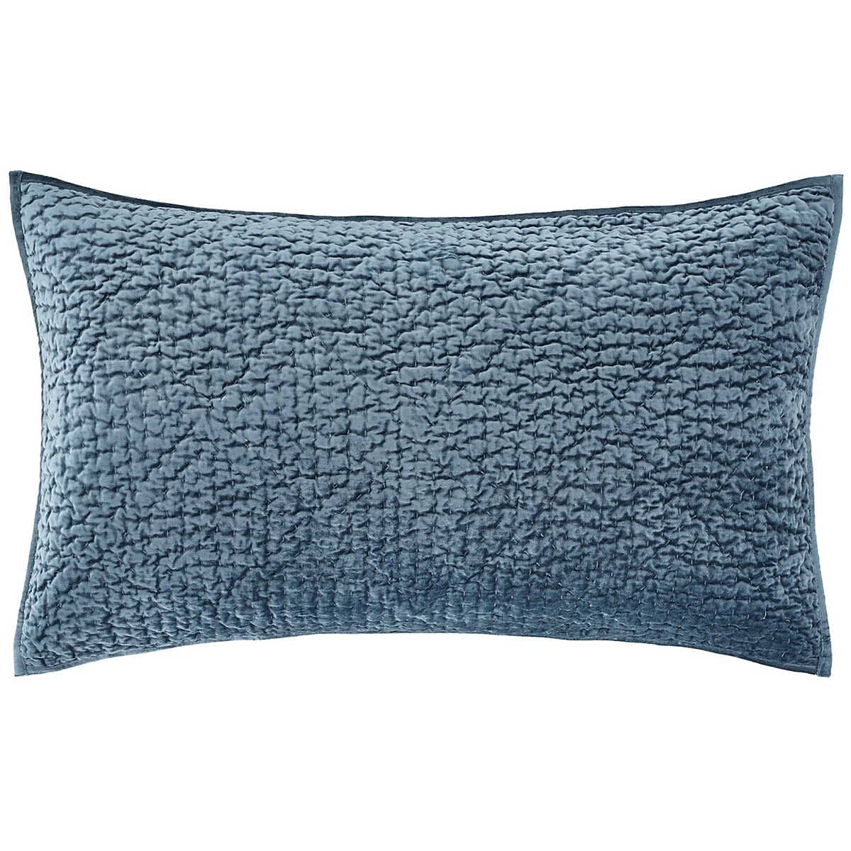 Parisienne Velvet Slate Quilted Sham King 