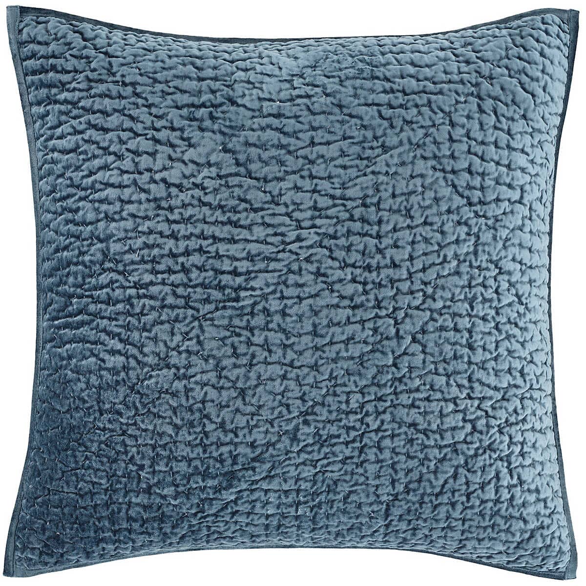 Parisienne Velvet Slate Quilted Sham Euro 