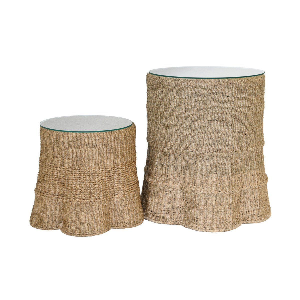 Penelope Side Tables. Front view.