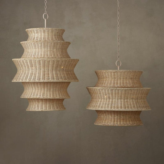 Phebe Medium Rattan Chandelier Chandeliers 