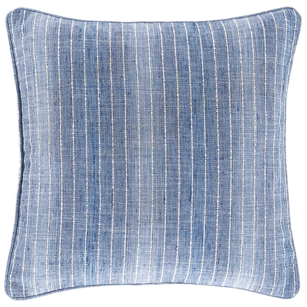Phoenix French Blue Indoor/Outdoor Pillow with Insert. Front view.